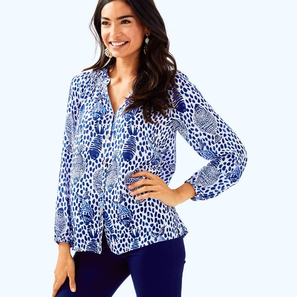 NWT Lilly Pulitzer Elsa Button-Up Top